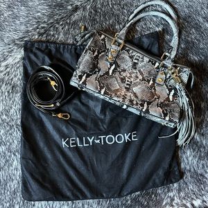 Kelly Tooke Snake Print Soho leather bag.